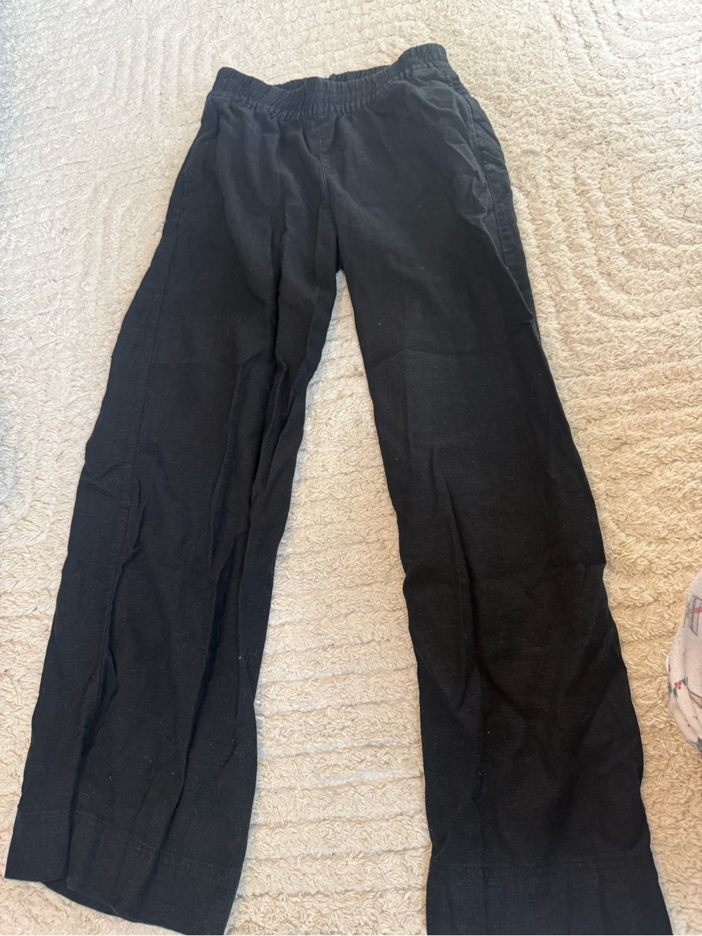 Old Navy Black High-Rise Wide-Leg Linen Pants XS